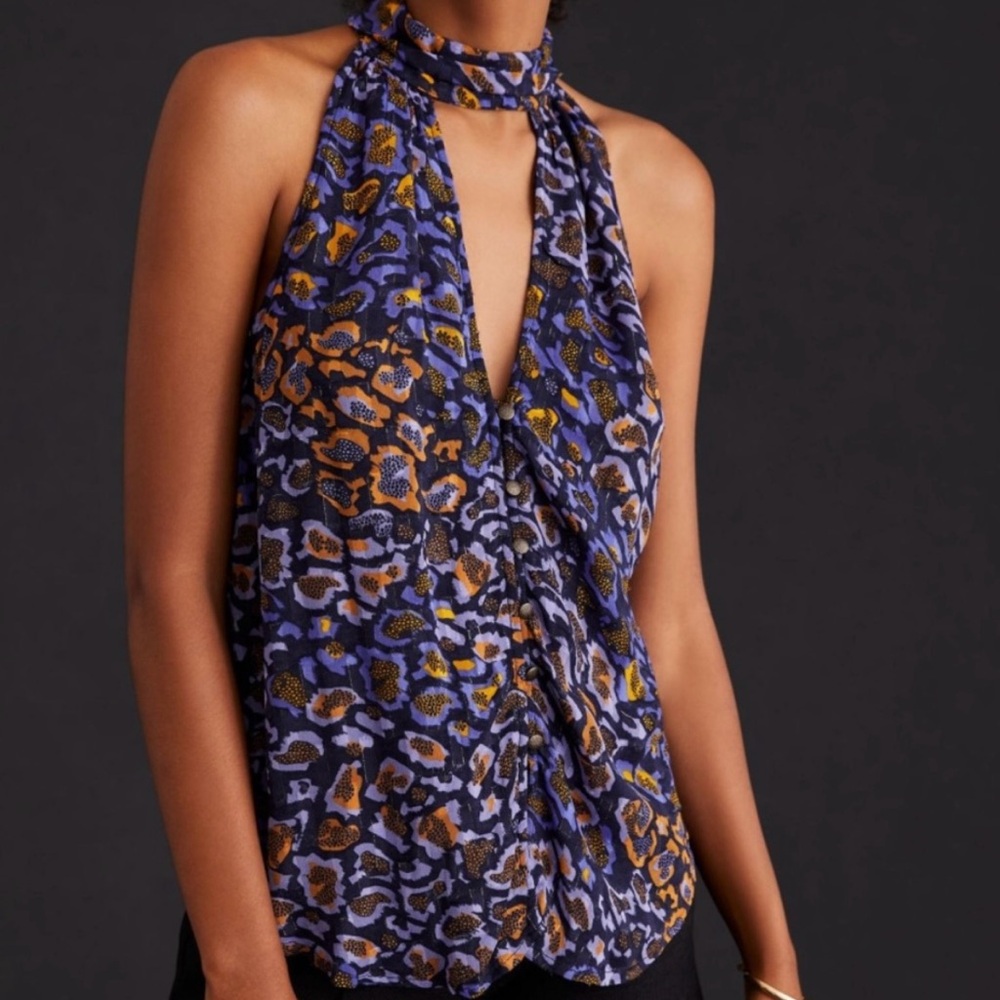 Anthropologie Multicolor Patterned Sleeveless Blo… - image 5